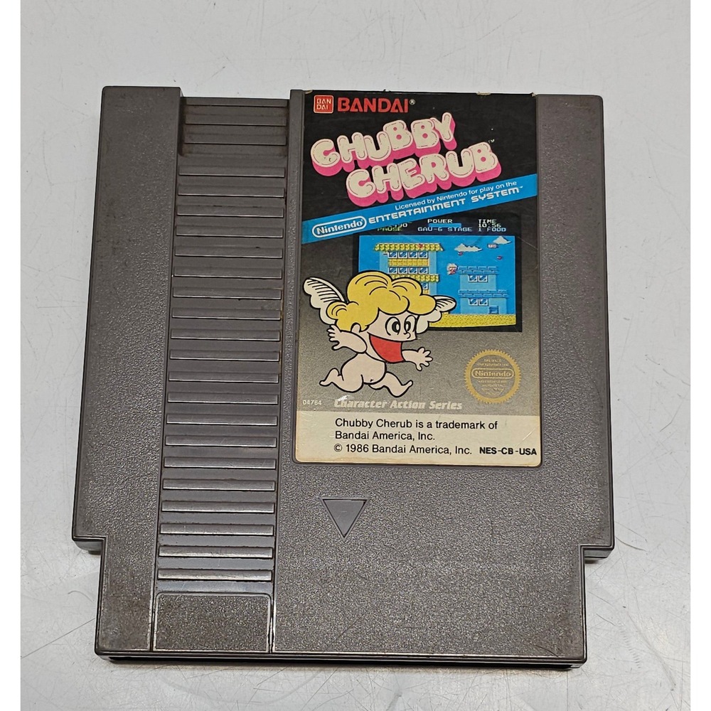 Chubby Cherub Nintendo NES Bandai 1986 5-Screw Cartridge NES-CB-USA